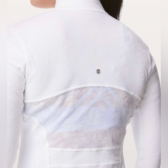🍒LULULEMON LTD Edit DEFINE Jacket 12 VELVET FLOCKED White/Cream MESH ~ LUXTREME - Picture 8 of 11